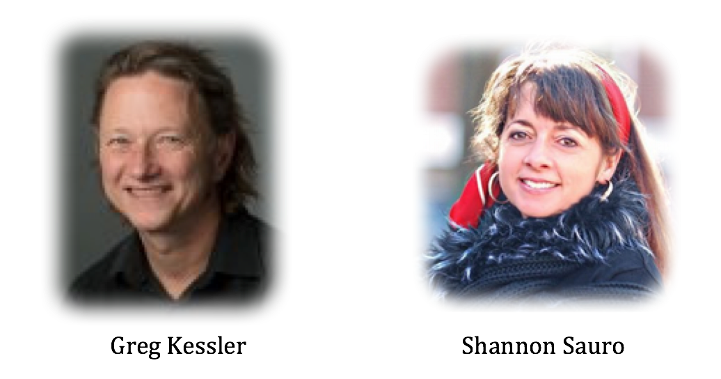 Head shots of Greg Kessler and Shannon Sauro, plenary speakers